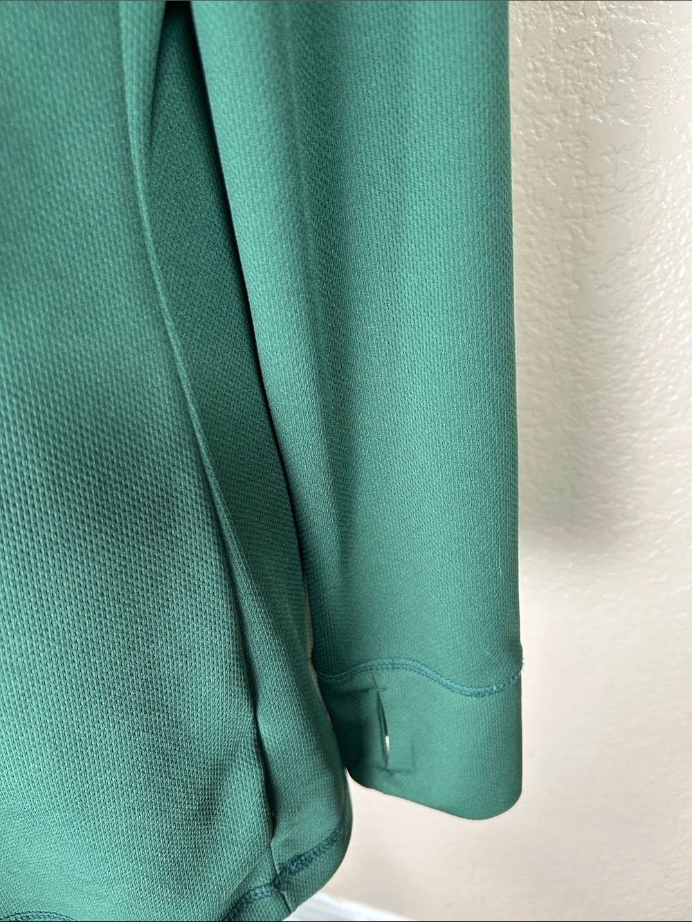 NFL Green Bay Packers Women's Green Quarter-Zip Pullover with White Accents - Picture 3 of 4